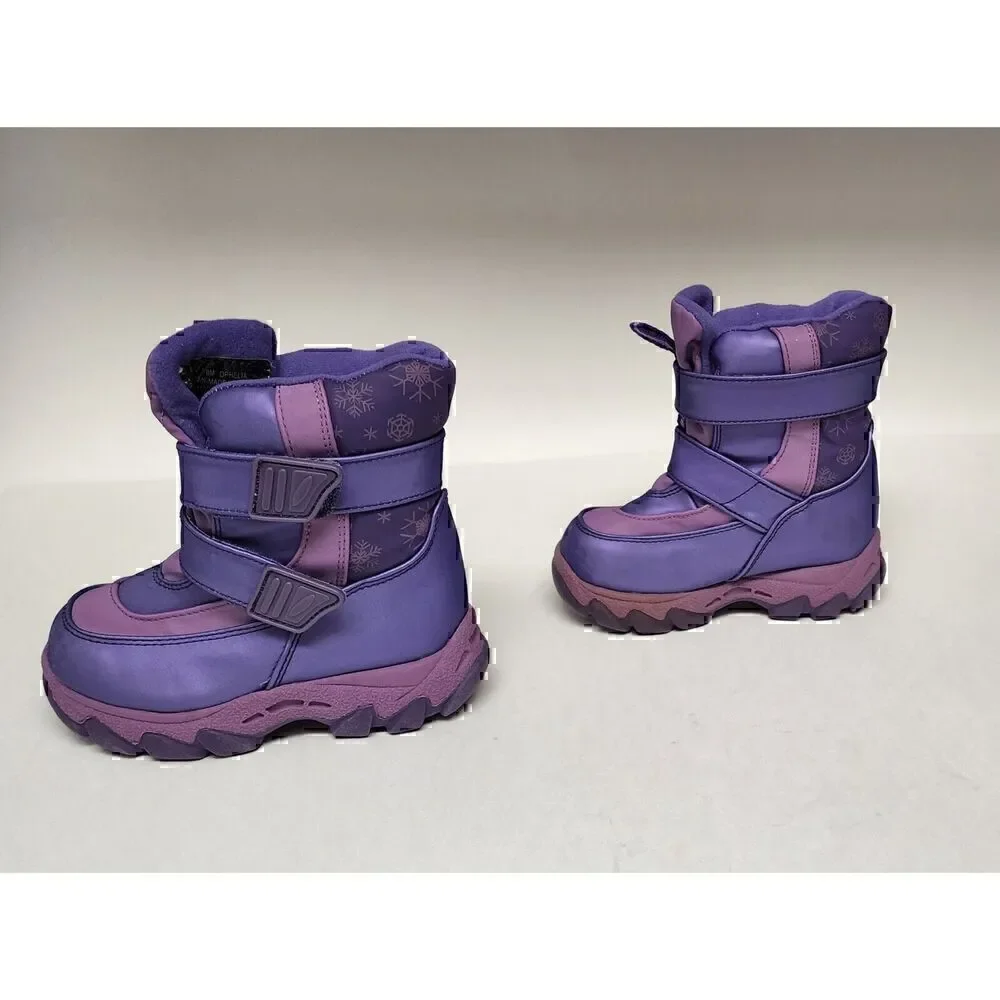 Girls Ophelia Purple Snow/Winter Boots 8  Insulated Nylon Vinyl Fleece Lining